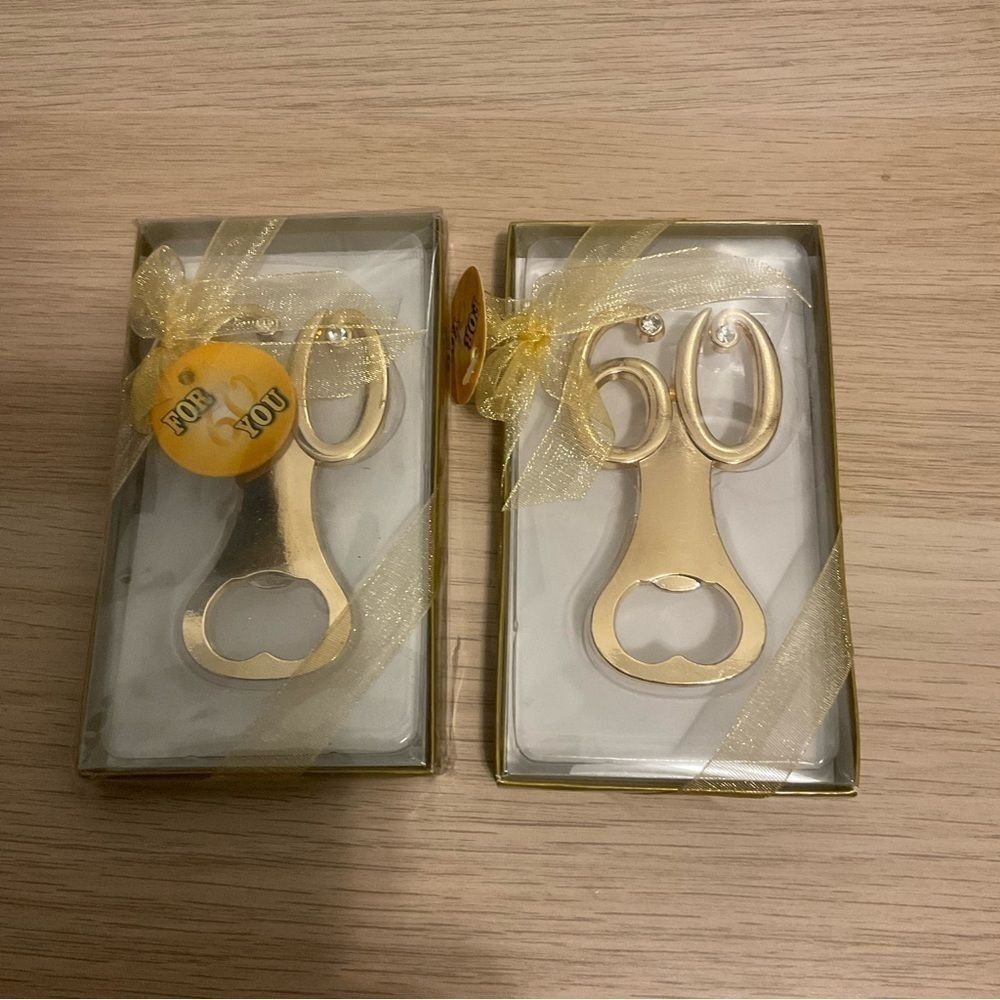 Set of 2 60th Birthday Bottle Opener Souvenir